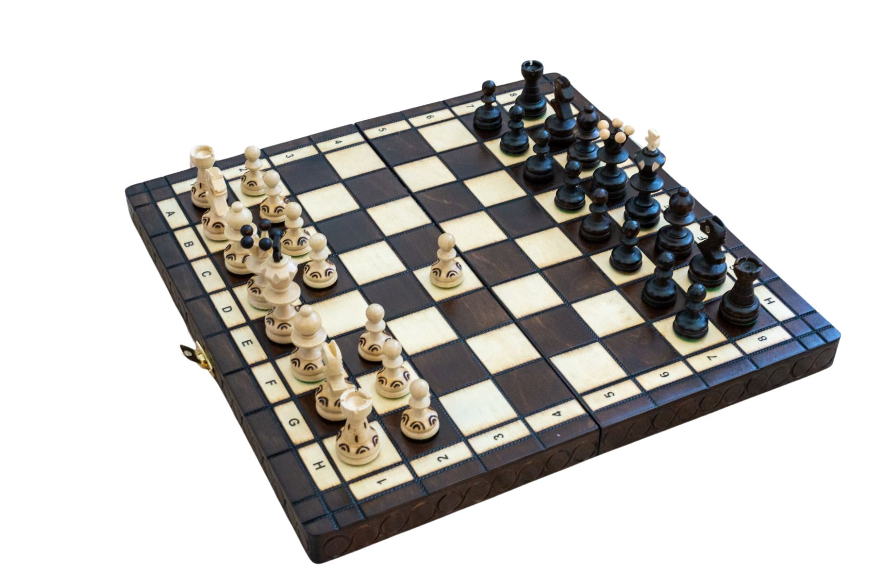 Dřevené šachy Dámský gambit