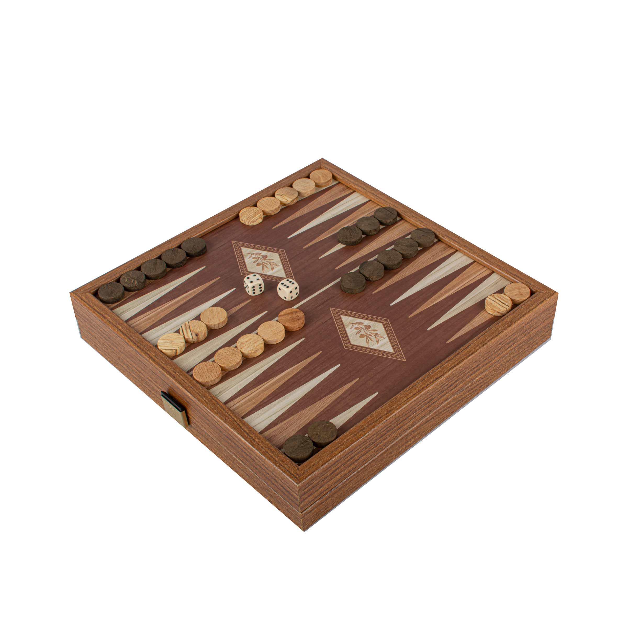 Šach a backgammon v drevenom kufri