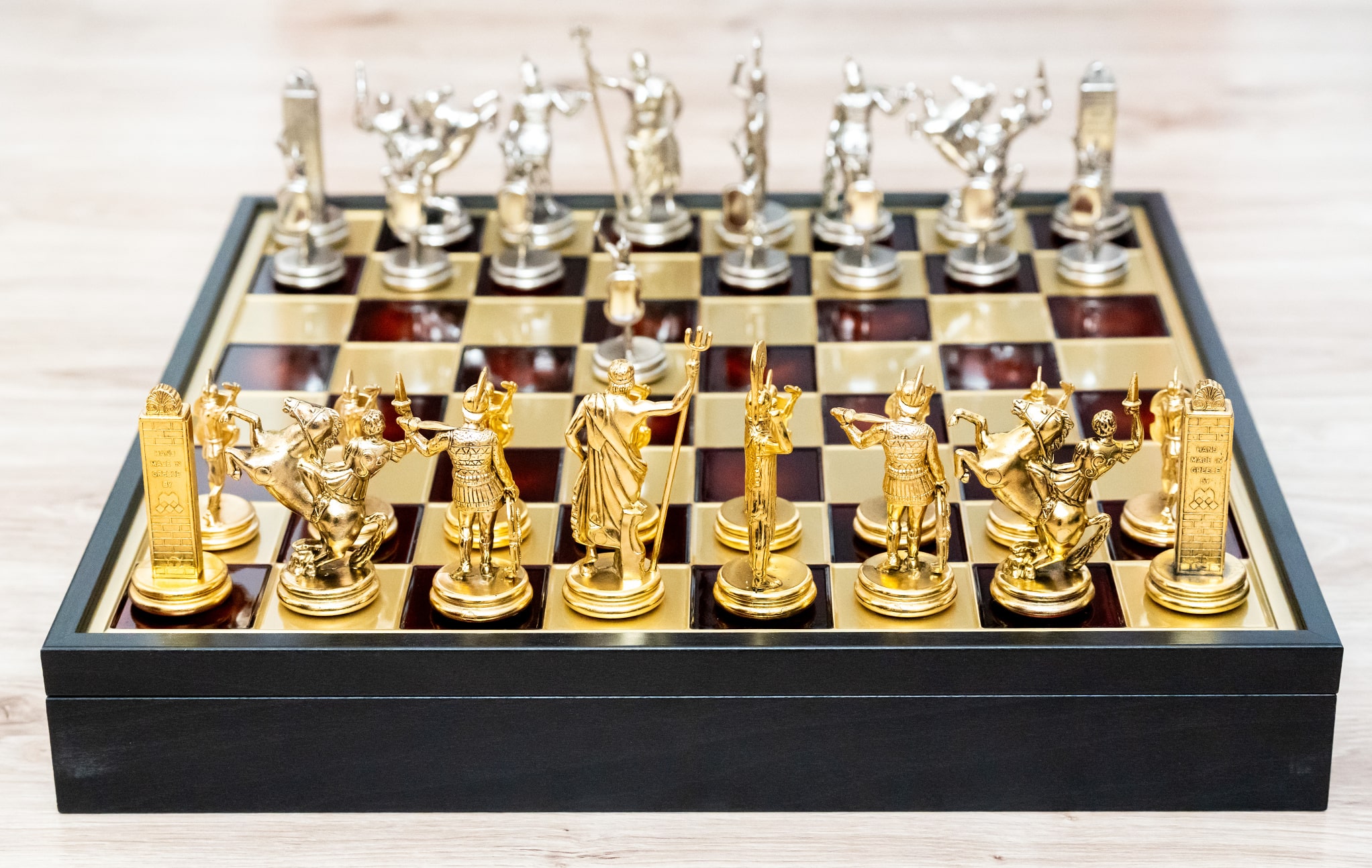Luxusné šachové figúrky Grécka mytológia